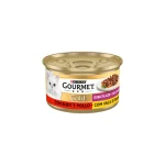 کنسرو گربه بالغ گورمت چانک مرغ و گوشت Gourmet وزن 85 گرم