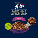 پوچ گربه بالغ فلیکس اردک در سس Felix وزن 75 گرم