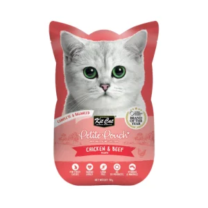 پوچ گربه کيت کت مرغ و گوشت نچرال در ژل Kit Cat وزن 70 گرم