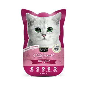 پوچ گربه کيت کت ماهي تن و گوشت نچرال در ژل Kit Cat وزن 70 گرم