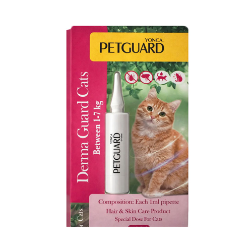 8683801906645 (1) قطره ضد کک و کنه گربه پت گارد Petguard یک عدد