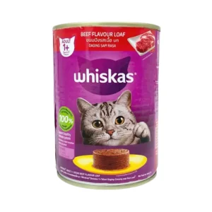 کنسرو گربه بالغ ویسکاس گوشت گاو Whiskas وزن 400 گرم