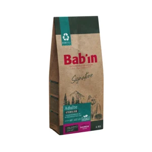 غذای خشک گربه بالغ بابین عقیم شده ماهی سالمون Babin وزن 6 کیلوگرم