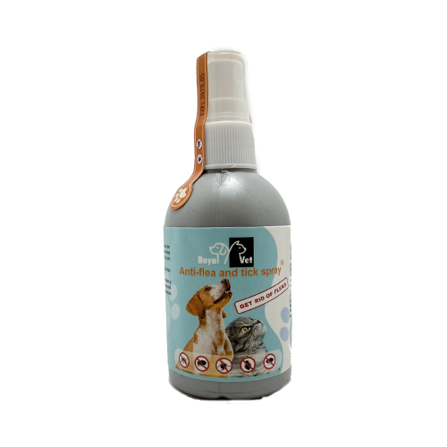 3809735780662 اسپری ضد کک و کنه سگ و گربه رویال وت Royal Vet حجم 135 میل