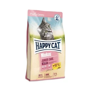 غذای خشک گربه 4 تا 12 ماه هپی کت مرغ Happy Cat Minkas Junior وزن 10 کیلوگرم