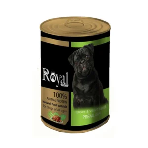 کنسرو سگ رویال کوکو بوقلمون و سبزیجات Royal Coco وزن 380 گرم
