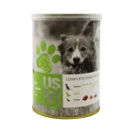 کنسرو سگ یو اس پت پته بره، سیرابی و کدو تنبل Us Pet وزن 430 گرم