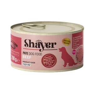 کنسرو سگ شایر پته گوشت گاو Shayer وزن 200 گرم