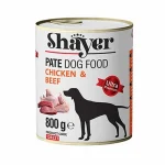 کنسرو سگ شایر پته مرغ و گوشت Shayer وزن 800 گرم