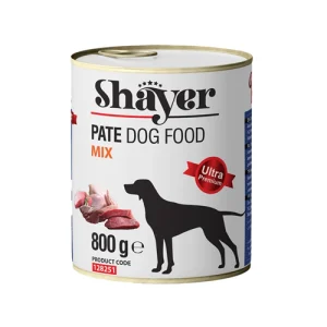 کنسرو سگ شایر پته میکس Shayer وزن 800 گرم