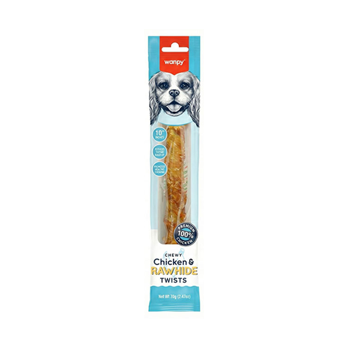 6927749813309 تشویقی سگ ونپی استخوان دورپیچ مرغ Wanpy Chicken & Rawhide وزن 55 گرم