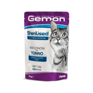 پوچ گربه بالغ جمون عقیم شده چانک ماهی تن Gemon وزن 100 گرم