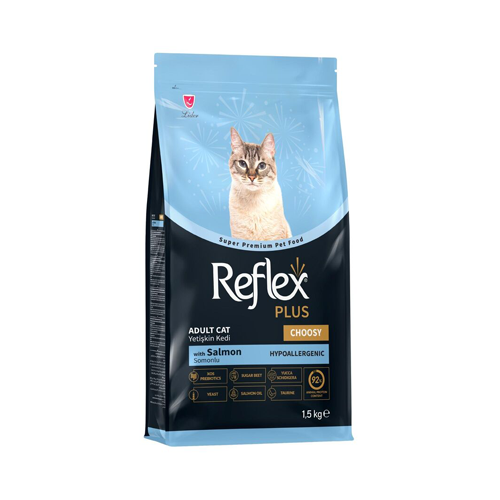 8698995027182 غذای خشک گربه بالغ رفلکس پلاس چوسی ماهی سالمون Reflex وزن 15 کیلوگرم - تصویر 1