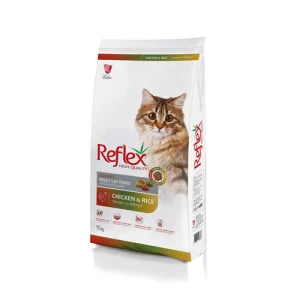 غذای خشک گربه بالغ رفلکس مولتی کالر مرغ Reflex وزن 15 کیلوگرم
