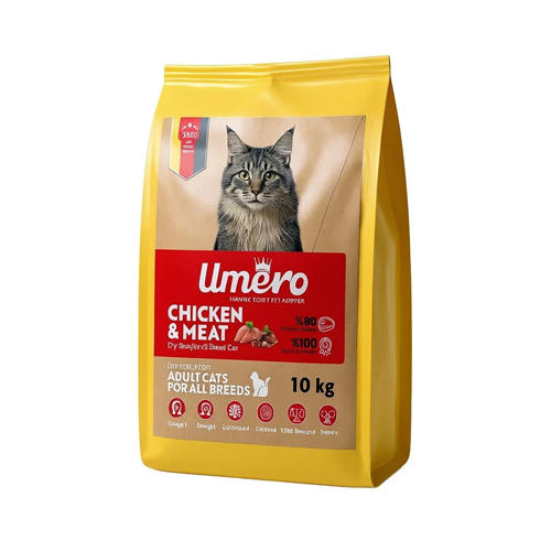 غذای خشک گربه بالغ اومرو مرغ و گوشت Umero وزن 10 کیلوگرم غذای خشک گربه بالغ اومرو مرغ و گوشت Umero وزن 10 کیلوگرم