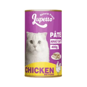 کنسرو گربه بالغ لوپتو پته مرغ Lupetto وزن 400 گرم