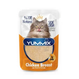 پوچ گربه بالغ یامیکس نچرال مرغ Yumix وزن 85 گرم