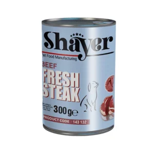 کنسرو سگ شایر استیک گوشت Shayer وزن 300 گرم