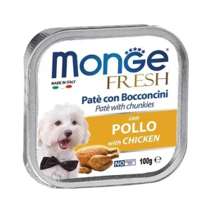ووم سگ بالغ مونژه مرغ Monge وزن 100 گرم