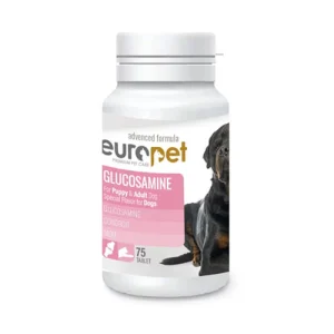 قرص مکمل گلوکزامین سگ یوروپت Europet glucosamine تعداد 75 عدد