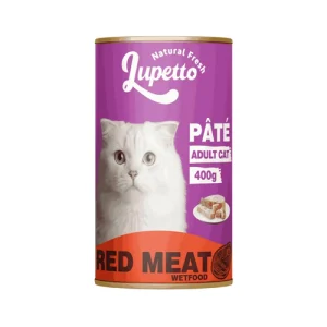 کنسرو گربه بالغ لوپتو پته گوشت گاو Lupetto وزن 400 گرم