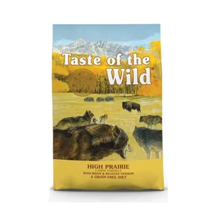 غذای خشک سگ بالغ تیست او د وایلد گوزن و گاومیش Taste of the wild high prairie وزن 2 کیلوگرم