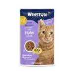 پوچ گربه بالغ وینستون مرغ و تخم مرغ در ژله Winston وزن 100 گرم