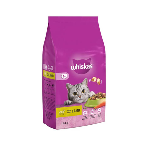 5900951305580 غذای خشک گربه بالغ ویسکاس بره Whiskas وزن 1.9 کیلوگرم