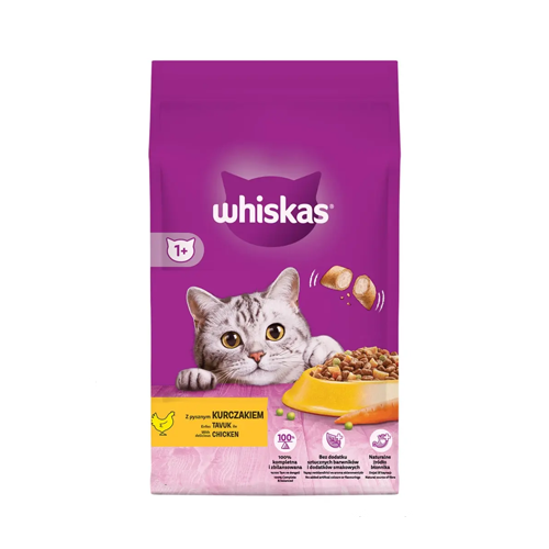 5998749144107 غذای خشک گربه بالغ ویسکاس مرغ Whiskas وزن 1.9 کیلوگرم