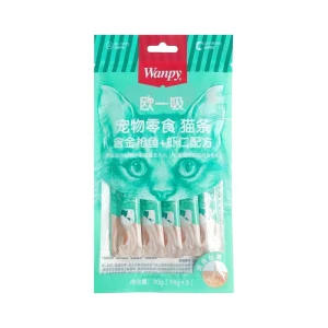 بستنی گربه ونپی میگو و ماهی تن Wanpy بسته ۵ عددی