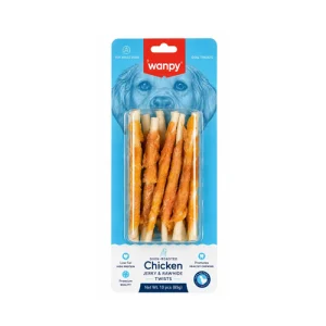 تشویقی سگ ونپی دورپیچ مرغ Wanpy Jerky & Rawhide Twist ده عددی وزن 85 گرم