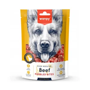 تشویقی سگ ونپی گوشت گاو Wanpy Beef Marbled Bites وزن 100 گرم
