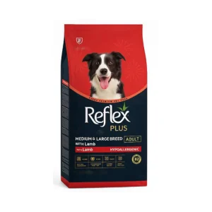 غذاي خشک سگ بالغ نژاد متوسط و بزرگ رفلکس پلاس بره Reflex وزن 3 کیلوگرم