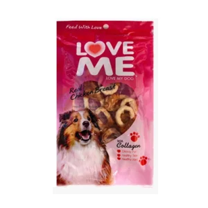 تشویقی سگ بالغ لاومی حلقه ای مرغ Love Me وزن 60 گرم