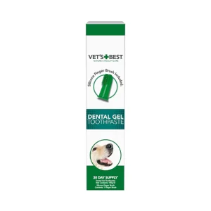 ست ژل دندان و مسواک انگشتی سگ وتس بست Vet’s Best وزن 100 گرم