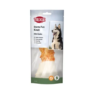 تشویقی سگ تریکسی استخوان دورپیچ مرغ Trixie Dental Fun Knot وزن 70 گرم