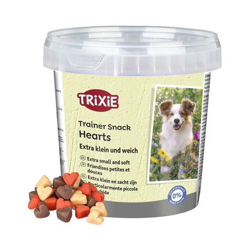 4011905315249 تشویقی سگ تریکسی سطلی قلبی کوچک Trixie Snak Hearts وزن 200 گرم