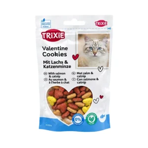 تشویقی گربه تریکسی ویتامینی ماهی سالمون و کتنیپ Trixie وزن 50 گرم