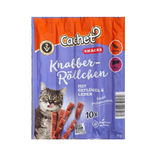 4061458007177 تشویقی مدادی گربه کچت گوشت مرغ و جگر Cachet تعداد 1 عدد