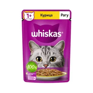 پوچ گربه بالغ ویسکاس مرغ در سس Whiskas وزن 85 گرم