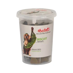 تشویقی بیسکوئیت سگ دودوتی اسفناج Dudoti وزن 150 گرم