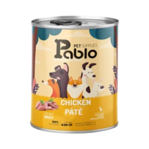 کنسرو سگ بالغ پابلو پته مرغ Pablo وزن 800 گرم