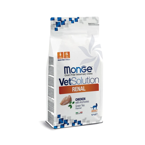 8009470081658 غذای خشک درمانی گربه مونژه سلامت کلیه مرغ Monge Renal وزن 1.5 کیلوگرم