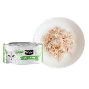 کنسرو گربه بالغ کیت کت مرغ و بره در ژل Kit Cat وزن 80 گرم