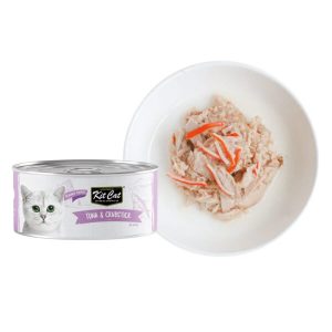 کنسرو گربه بالغ کیت کت ماهی تن و خرچنگ در ژل Kit Cat وزن 80 گرم