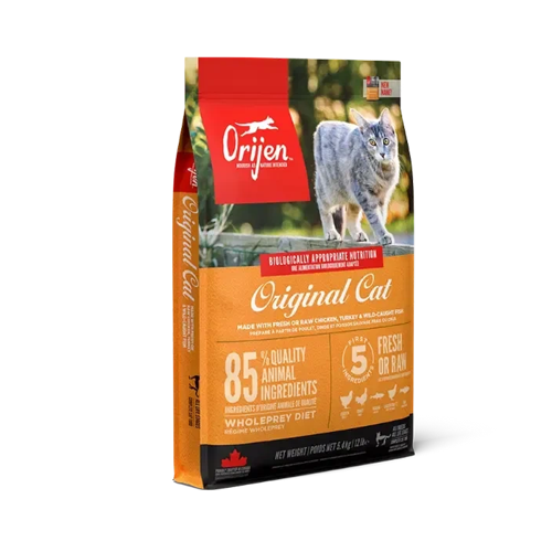 064992280185 غذای خشک گربه بالغ اوریجن Orijen Adult Cat Original وزن 1.8 کیلوگرم
