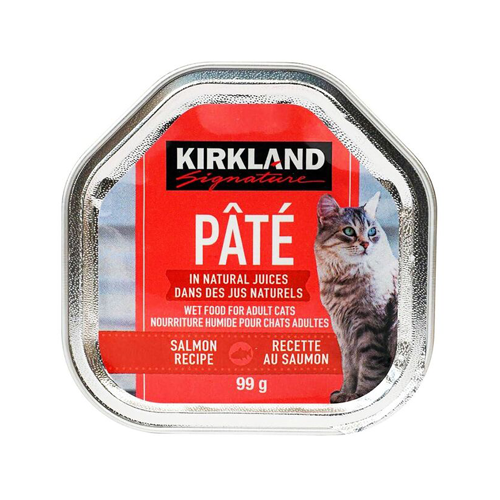 196633999375 ووم گربه بالغ پته ماهی سالمون Kirkland وزن 99 گرم