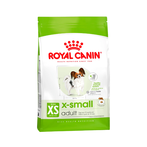 3182550793728 غذای خشک سگ بالغ نژاد خیلی کوچک رویال کنین Royal Canin X-Small وزن 1.5 کیلوگرم