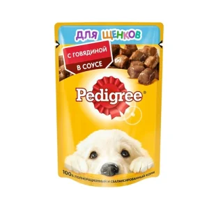 پوچ توله سگ پديگري گوشت گاو در سس Pedigree وزن 100 گرم