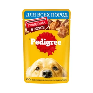 پوچ سگ بالغ پديگري گوشت گاو در سس Pedigree وزن 100 گرم